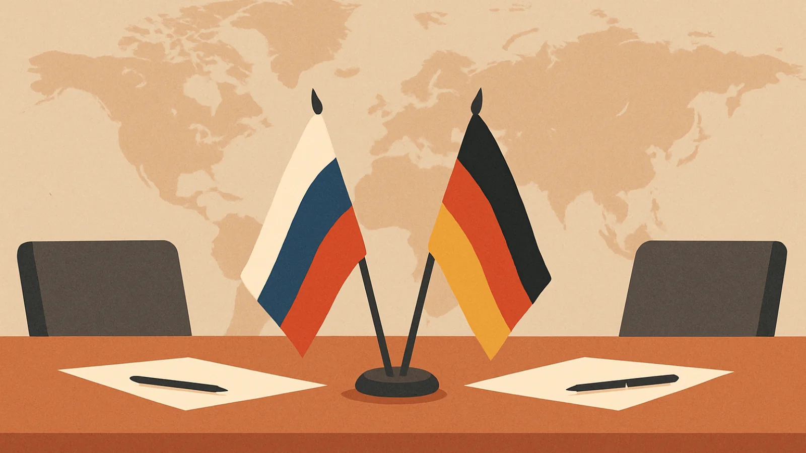 Флаги России и Доминиканской Республики на столе переговоров дипломатов в ООН