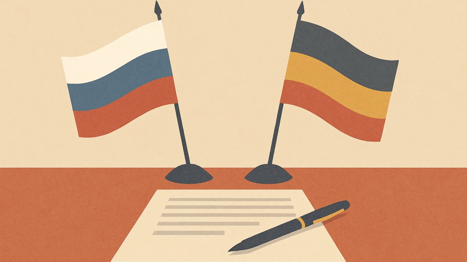 Символическое изображение флагов России и Белиза на фоне дипломатических документов
